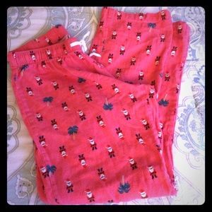 Old Navy flannel Santa Christmas pajama pants